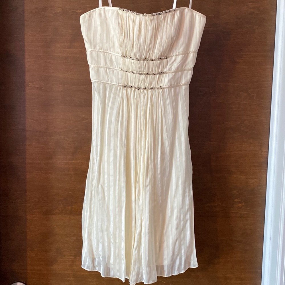 Beaded bcbg silk mini dress